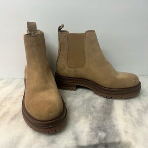 Avellini Made in Portugal Suede Leather Lug Sole Chelsea Boots Size EU38/US 7.5